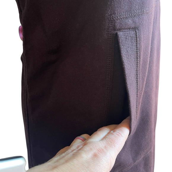 Norma Kamali Tunic Dress Size XL Brown Sweatshirt Mini Sleeveless V-Neck - Picture 8 of 11